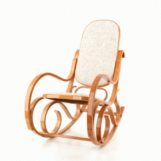 Кресло-качалка Calviano M196 вельвет (светлый)