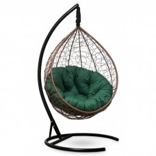 Подвесное кресло-кокон Sevilla Verde горячий шоколад/зеленый