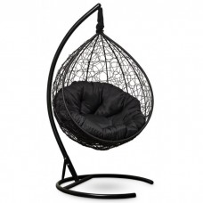Подвесное кресло-кокон Sevilla Verde черное, подушка черная