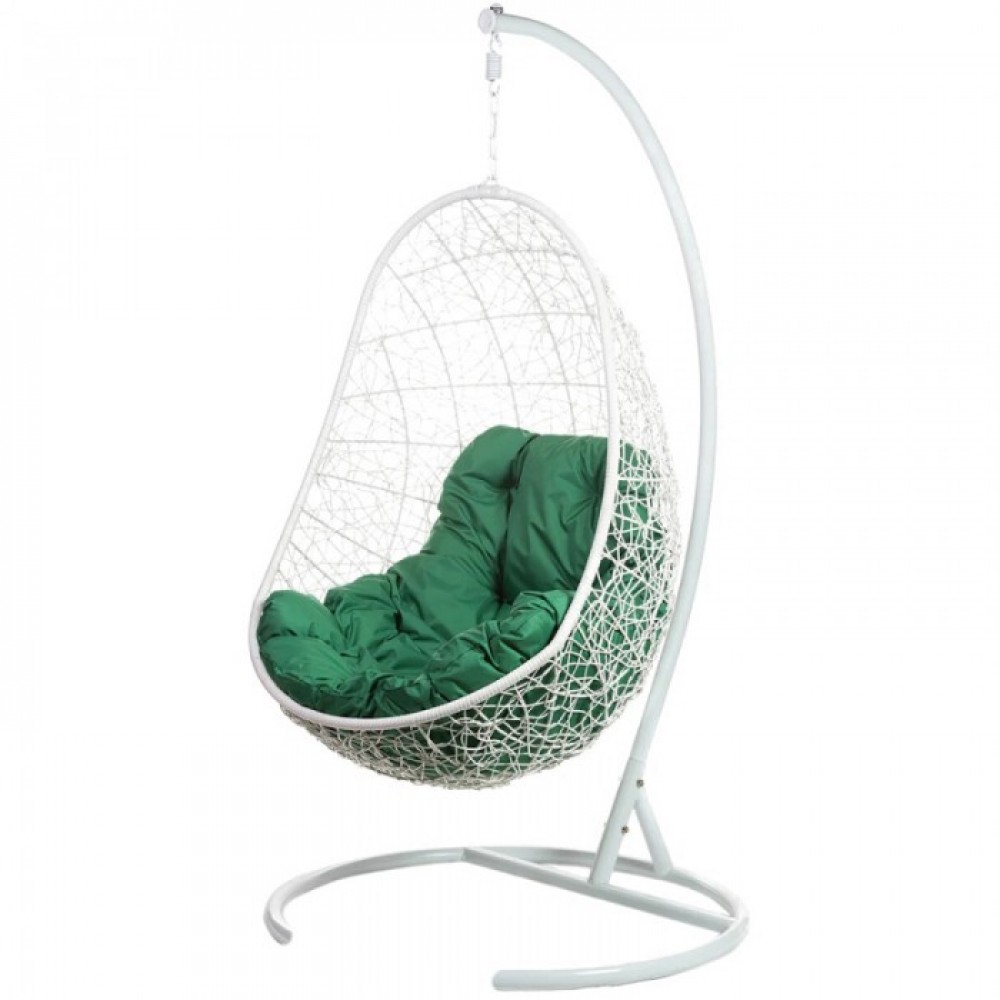 Подвесное кресло BiGarden Easy white (зеленая подушка)