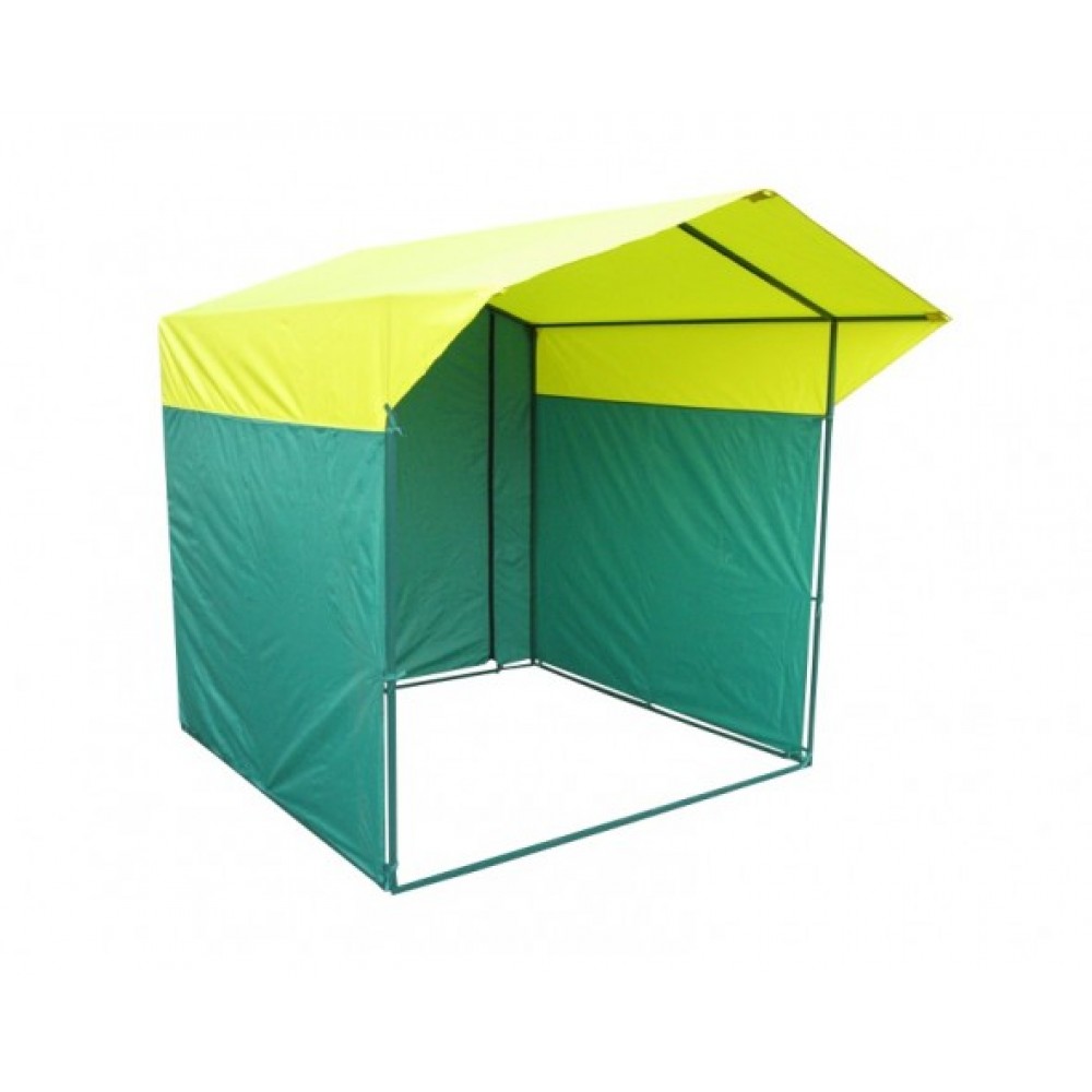 Торговая палатка Домик 2 x 2 из квадратной трубы 20х20 мм желто-зеленая