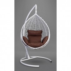 Подвесное кресло-кокон Sevilla белый/коричневый