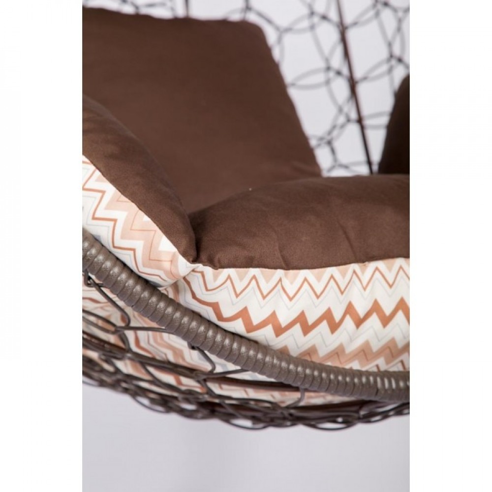 Подвесное кресло Скай 01 коричневый, зигзаг