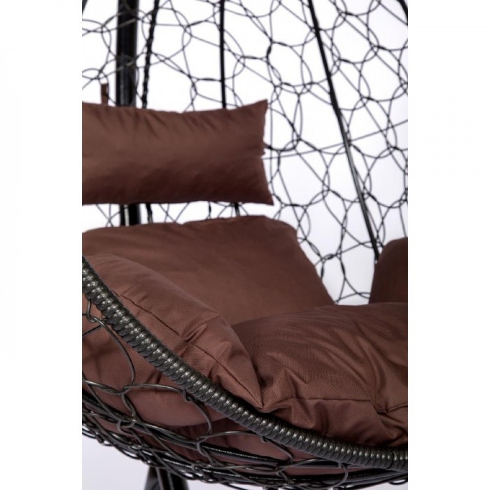 Подвесное кресло Скай 02 черный, коричневый