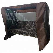 Садовые качели МебельСад Куба коричневый вензель