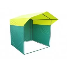 Торговая палатка Домик 1,5 x 1,5 желто-зеленая