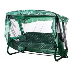Садовые качели МебельСад Гармония зеленый горошек