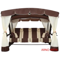 Садовые качели Arno Werk Эдем Люкс 76 (шоколад с коричневым каркасом)