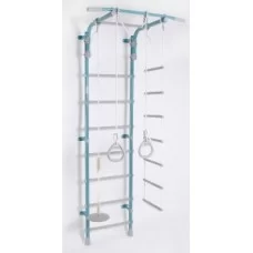 Шведская стенка Формула здоровья Pastel 2 бирюзовый/серый