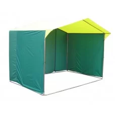 Торговая палатка Домик 2 x 2 из трубы Ø 25мм желто-зеленая
